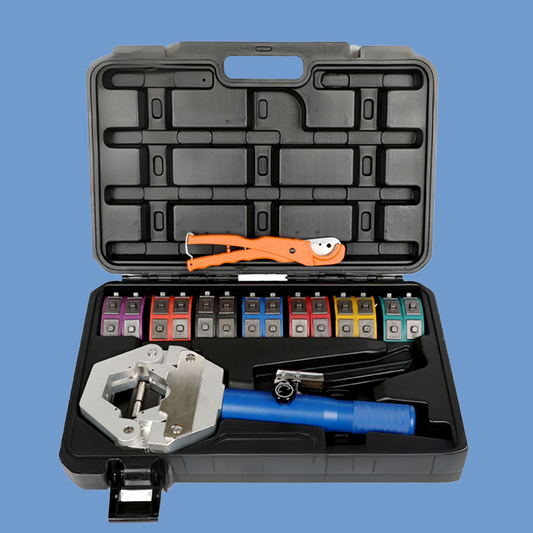 Hydraulisches Klimaanlagen-Schlauchpresswerkzeug-Set – Handpresswerkzeug-Set mit aufsteckbaren Matrizen für die Reparatur von Klimaanlagen-Schläuchen