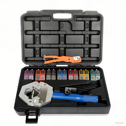 Hydraulisches Klimaanlagen-Schlauchpresswerkzeug-Set – Handpresswerkzeug-Set mit aufsteckbaren Matrizen für die Reparatur von Klimaanlagen-Schläuchen