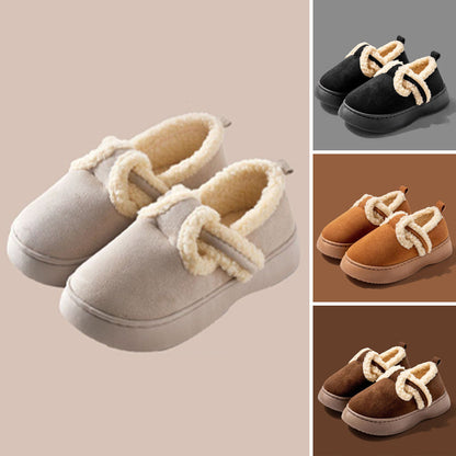 Damen warme Hausschuhe mit geschlossener Ferse