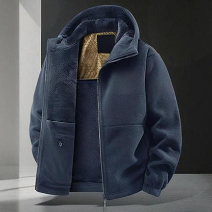 Lässige und warme Herren-Kapuzenjacke mit Reißverschluss