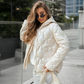 🔥🧥Kurze Warme Winterjacke für Damen – Steppjacke mit Kapuze und Taschen