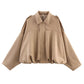 Damen-Pilotenjacke mit Veloursleder-Optik