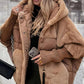🔥Vorwärmung für den Winter – Riesige Rabatte🔥Damen Oversized Pufferjacke mit Kapuze im Patchwork-Design