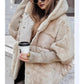 🔥Vorwärmung für den Winter – Riesige Rabatte🔥Damen Oversized Pufferjacke mit Kapuze im Patchwork-Design