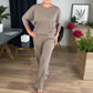 Elegantes 3-teiliges Set: Langer Cardigan, Oberteil und Hose