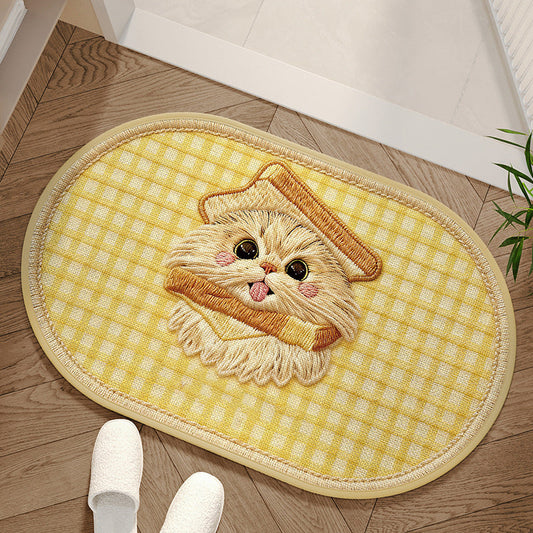 Absorbent Woven Bath Mat with Non-Slip Bottom