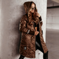 Neue Winter-Daunenjacke mit Kapuze für Damen