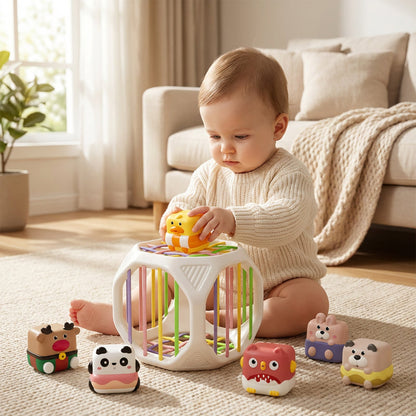 Montessori-Sinnes-Formensortierspielzeug für Kleinkinder