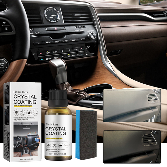 Kunststoffteile Kristallbeschichtung mit Schwamm