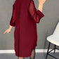 Neues gerades Kleid mit halblangen Ärmeln