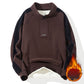 💝Ideales Geschenk💞 - Sweatshirt mit halbem Reißverschluss und Stehkragen aus Kunstfleece