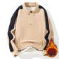 💝Ideales Geschenk💞 - Sweatshirt mit halbem Reißverschluss und Stehkragen aus Kunstfleece