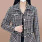 【Elegantes Geschenk für Sie】 Blazer mit Hahnentrittmuster für Damen