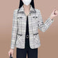 【Elegantes Geschenk für Sie】 Blazer mit Hahnentrittmuster für Damen