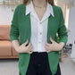 🎁[Perfektes Geschenk] Zweiteiliges Damen-Strickshirt aus Kunststrick – Eleganz und Komfort in einem