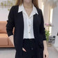 🎁[Perfektes Geschenk] Zweiteiliges Damen-Strickshirt aus Kunststrick – Eleganz und Komfort in einem