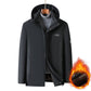 🎁Bestes Geschenk🎁Wattierte Thermo-Plüschparka für Herren mit abnehmbarer Kapuze