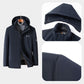 🎁Bestes Geschenk🎁Wattierte Thermo-Plüschparka für Herren mit abnehmbarer Kapuze