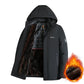 🎁Bestes Geschenk🎁Wattierte Thermo-Plüschparka für Herren mit abnehmbarer Kapuze