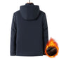 🎁Bestes Geschenk🎁Wattierte Thermo-Plüschparka für Herren mit abnehmbarer Kapuze