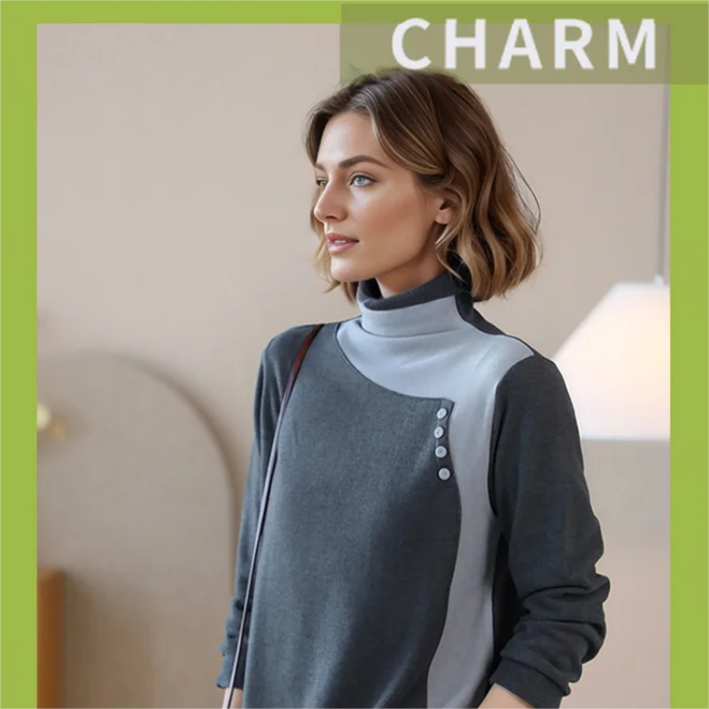 [Bestes Geschenk für sie] Fashion Casual Knopfleiste Warmes Top