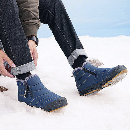 Warme, wasserdichte Outdoor-Schneestiefel mit Kunstfellfutter für den Winter