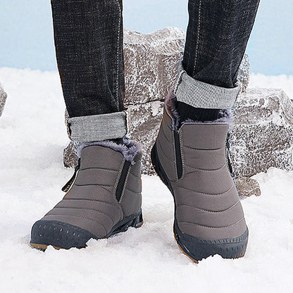 Warme, wasserdichte Outdoor-Schneestiefel mit Kunstfellfutter für den Winter