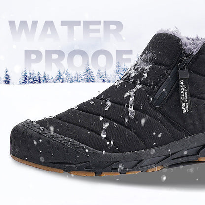 Warme, wasserdichte Outdoor-Schneestiefel mit Kunstfellfutter für den Winter